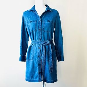 Gap Soft Cotton Denim Dress XS Petite